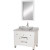 Premiere 36 In. Vanity in White with Marble Vanity Top in Carrara White with Sink and Mirror
