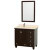 Acclaim 36 In. Single Vanity in Espresso with Top in Ivory with Square Sink and Mirror