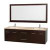 Centra 72 In. Double Vanity in Espresso with Marble Vanity Top in Ivory and Undermount Sinks