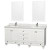Acclaim 72 In. Double Vanity in White with Top in Carrara White with Square Sinks and Mirrors