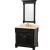 Andover 36 In. Vanity in Antique Black with Marble Vanity Top in Ivory and Mirror