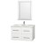 Centra 36 In. Vanity in White with Marble Vanity Top in Carrara White and Undermount Sink