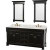 Andover 72 In. Vanity in Antique Black with Marble Vanity Top in Carrera White and Mirrors