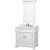Andover 36 In. Vanity in White with Marble Top in Carrara White with Undermount Sink and Mirror