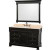 Andover 55 In. Vanity in Antique Black with Marble Vanity Top in Ivory and Mirror