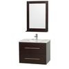 Centra 30 In. Vanity in Espresso with Marble Vanity Top in Carrara White and Undermount Sink