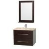 Centra 30 In. Vanity in Espresso with Marble Vanity Top in Ivory and Undermount Sink