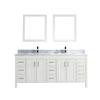 Corniche 75 White Vanity Ensemble with Mirror and Faucet