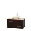 Centra 42 In. Single Vanity in Espresso with Ivory Marble Top with Bone Porcelain Sink and No Mirror