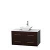 Centra 42 In. Single Vanity in Espresso with Solid SurfaceTop with White Porcelain Sink and No Mirror