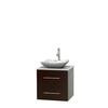 Centra 24 In. Single Vanity in Espresso with White Carrera Top with White Carrera Sink and No Mirror