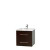 Centra 24 In. Single Vanity in Espresso with White Carrera Top with Square Sink and No Mirror