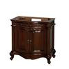 Edinburgh 36 In. Single Vanity in Cherry with Imperial Brown Granite Top with Oval Sink and No Mirror