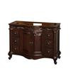Edinburgh 48 In. Single Vanity in Cherry with Ivory Marble Top with Oval Sink and No Mirror