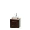 Centra 24 In. Single Vanity in Espresso with Ivory Marble Top with White Porcelain Sink and No Mirror