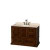 Rochester 48 In. Single Vanity in Cherry with Ivory Marble Top with Oval Sink and No Mirror
