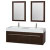Axa 60 In. Double Vanity in Espresso with Acrylic with Resin Top with Integrated Sinks and 24 In. Mirrors