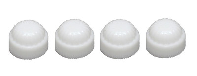 White Plastic Caps - 4pcs / Pack
