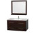 Centra 42 In. Single Vanity in Espresso with Solid SurfaceTop with Square Sink and 36 In. Mirror
