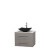 Centra 30 In. Single Vanity in Gray Oak with Solid SurfaceTop with Black Granite Sink and No Mirror