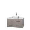 Centra 42 In. Single Vanity in Gray Oak with Solid SurfaceTop with White Porcelain Sink and No Mirror