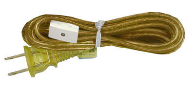 Gold Lamp Cord with Switch - 6 Feet (1.83 m)