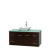 Centra 48 In. Single Vanity in Espresso with Green Glass Top with White Porcelain Sink and No Mirror