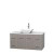 Centra 48 In. Single Vanity in Gray Oak with Solid SurfaceTop with White Porcelain Sink and No Mirror