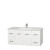 Centra 48 In. Single Vanity in White with Solid SurfaceTop with Square Sink and No Mirror