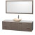 Amare 72 In. Single Grey Oak Bathroom Vanity, Solid SurfaceTop, Ivory Marble Sink, 70 In. Mirror