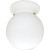 White 1-light Flushmount