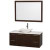Amare 48 In. Single Espresso Bathroom Vanity, Solid SurfaceTop, White Carrera Sink, 46 In. Mirror
