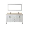 Jackie 60 White / Beige Ensemble with Mirror and Faucet
