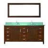 Jackie 72 Classic Cherry / Glass Ensemble with Mirror and Faucet