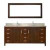 Jackie 72 Classic Cherry / Beige Ensemble with Mirror and Faucet