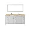 Jackie 72 White / Beige Ensemble with Mirror and Faucet