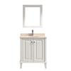 Lily 30 White / Beige Ensemble with Mirror and Faucet