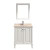 Lily 30 White / Beige Ensemble with Mirror and Faucet