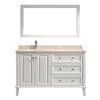 Lily 55 White / Beige Ensemble with Mirror and Faucet