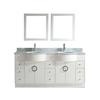 Zoe 72 White / Carrera Ensemble with Mirror and Faucet