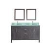 Corniche 60 French Gray / Glass Ensemble with Mirror and Faucet