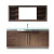 Dinara 72S Smoked Ash / Glass Ensemble with Mirror and Faucet