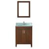 Jackie 28 Classic Cherry / Glass Ensemble with Mirror and Faucet