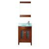 Alba 24 Classic Cherry / Glass Vanity Ensemble with Mirror and Faucet