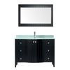 Bridgeport 48 Espresso / Glass Vanity Ensemble with Mirror and Faucet