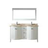 Bridgeport 60 White / Beige Vanity Ensemble with Mirror and Faucet