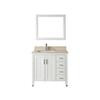 Jackie 36 White / Beige Ensemble with Mirror and Faucet