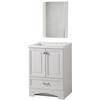 Strafford 24 in. Vanity in White with Vanity Top and Mirror