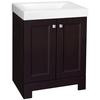 San Leon 24-1/2 In. Vanity in Carob With Cultured Marble Vanity Top In White