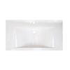 36 Inch W x 19 Inch D Wall Mount White Ceramic Top with Single Hole